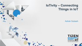 Iotivity – Connecting Things in Iot