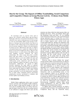 The Impacts of Offline Teambuilding, Social Comparison and Competitive Climate on Group Physical Activity - Evidence from Mobile Fitness Apps