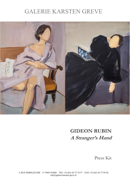 GIDEON RUBIN a Stranger’S Hand