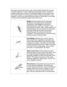 Mosquito Look Alikes