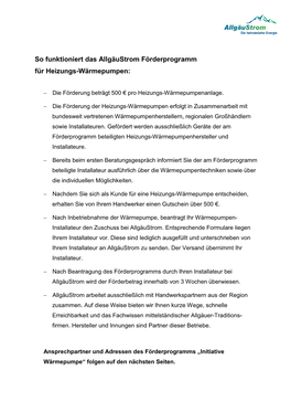 So Funktioniert Das Allgäustrom Förderprogramm Für Heizungs-Wärmepumpen