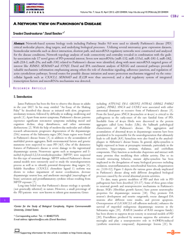 A Network View on Parkinson's Disease