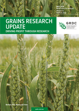 Grains Research Update Driving Profit Through Research