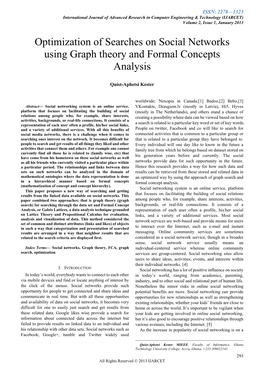 Optimization of Searches on Social Networks Using Graph Theory and Formal Concepts Analysis