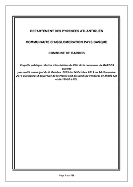 Departement Des Pyrenees Atlantiques Communaute D'agglomeration Pays Basque Commune De Bardos