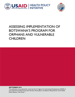 Assessing Implementation of Botswana's Program for Orphans