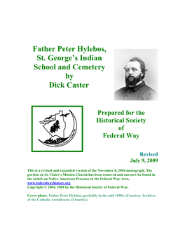 Father Peter Hylebos, St. George's Indian School and Cemetery By