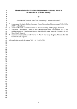 Bioremediation 3.0: Engineering Pollutant-Removing Bacteria in The