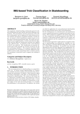 IMU-Based Trick Classification in Skateboarding