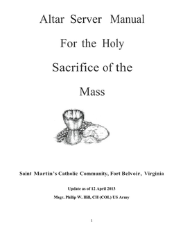 Altar Server Manual