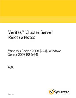 Veritas™ Cluster Server Release Notes