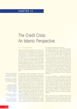 The Credit Crisis: an Islamic Perspective