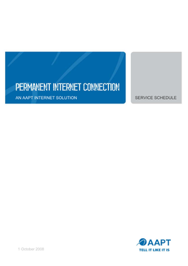 An Aapt Internet Solution Service Schedule