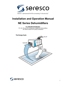 Installation and Operation Manual NE Series Dehumidifiers