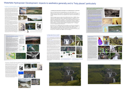 Waterfalls Hydropower Development: Impacts to Aesthetics Generally and to 