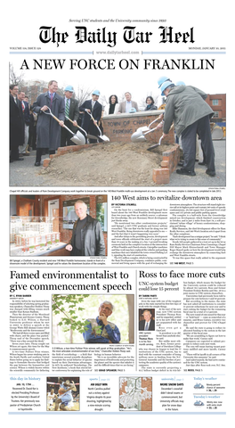 Chapel Hill Officials and Leaders of Ram Development Company Work Together to Break Ground on the 140 West Franklin Multi-Use Development at a Jan