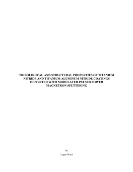 Tribological and Structural Properties of Titanium Nitride and Titanium Aluminum Nitride Coatings Deposited with Modulated Pulsed Power Magnetron Sputtering