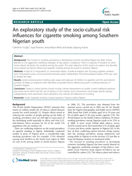 An Exploratory Study of the Socio-Cultural Risk Influences For