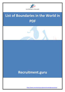 List of Boundaries in the World in PDF Recruitment.Guru