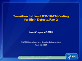 ICD-10-CM Coding for Birth Defects, Part 2