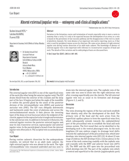 Absent External Jugular Vein – Ontogeny and Clinical Implications*