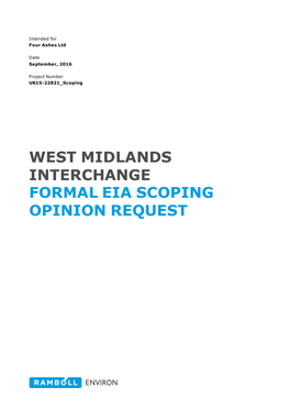 West Midlands Interchange Formal Eia Scoping Opinion Request