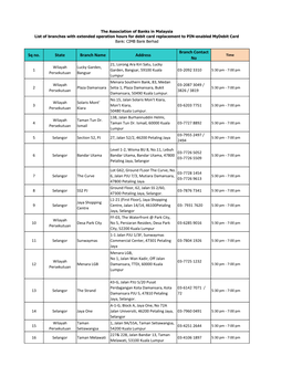 Bcb Branch Address