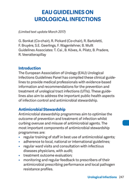 Eau Guidelines on Urological Infections