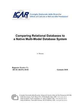 Comparing Relational Databases to a Native Multi-Model Database System