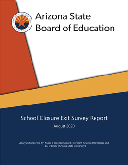 School Closure Exit Survey Report August 2020