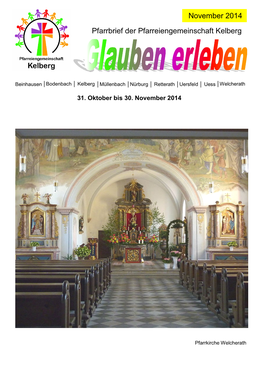 Pfarrbrief Der Pfarreiengemeinschaft Kelberg November 2014