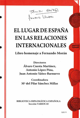 El Lugar De España En Las Relaciones Internacionales