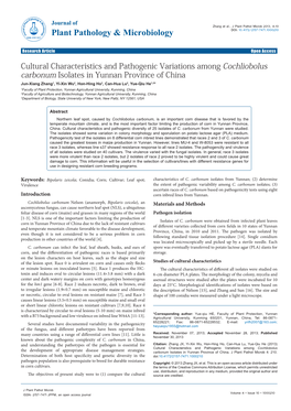 Cultural Characteristics and Pathogenic Variations Among