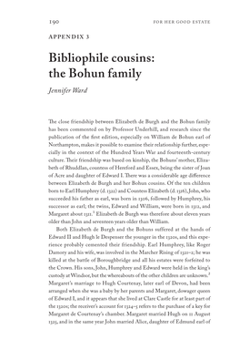 The Bohun Family Jennifer Ward