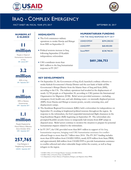 Iraq Complex Emergency Fact Sheet #8