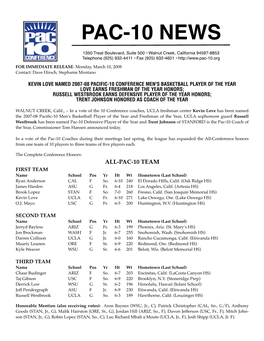 08 All-Conference Honors