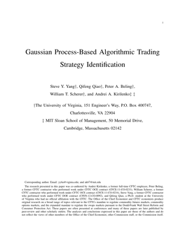 Gaussian Process-Based Algorithmic Trading Strategy Identiﬁcation