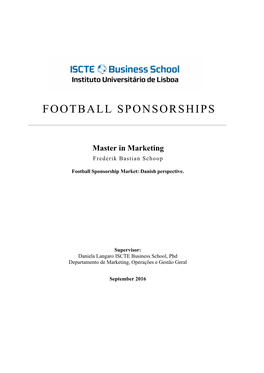 Football Sponsorships