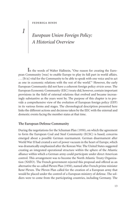 European Union Foreign Policy: a Historical Overview