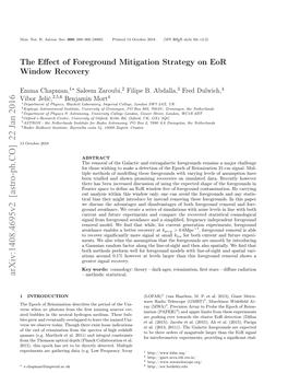 The Effect of Foreground Mitigation Strategy on Eor Window Recovery