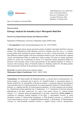 Entropy Analysis for Boundary Layer Micropolar Fluid Flow