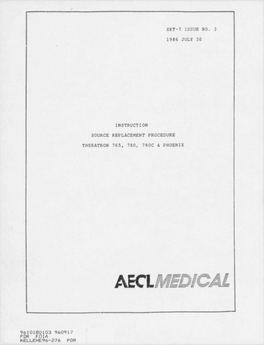 Instruction SRT-7,Issue 3 to "Source Replacement Procedure Theratron