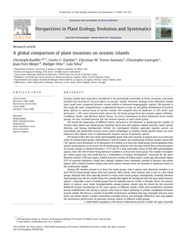 A Global Comparison of Plant Invasions on Oceanic Islands