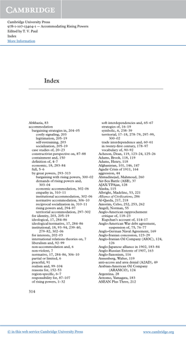 Cambridge University Press 978-1-107-13404-1 — Accommodating Rising Powers Edited by T