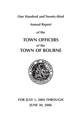 Town Officers Town of Bourne