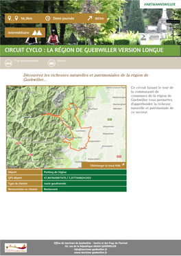 Circuit Cyclo : La Région De Guebwiller Version Longue