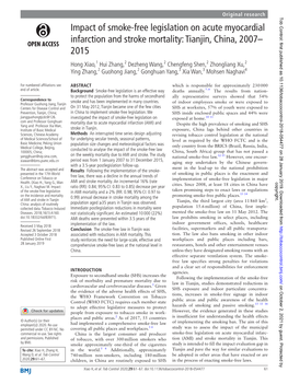 Free Legislation on Acute Myocardial Infarction and Stroke Mortality