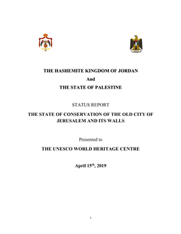 THE HASHEMITE KINGDOM of JORDAN and the STATE of PALESTINE