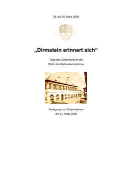 Dirmstein Erinnert Sich“