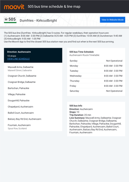 505 Bus Time Schedule & Line Route